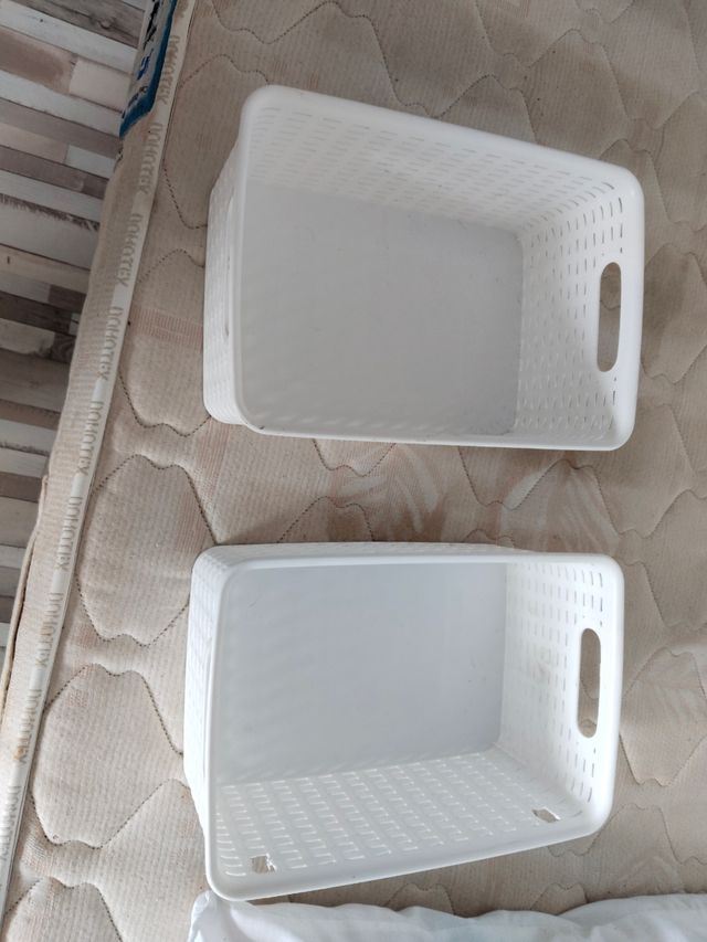 2 Canastas Blancas Organizadoras