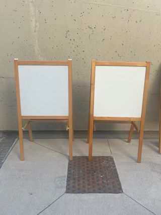 Pizarra Caballete Ikea Madera Negra