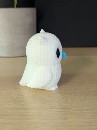 Coruja  branca para decoração