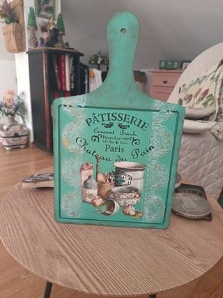 Tabla de cocina decorativa artesanal