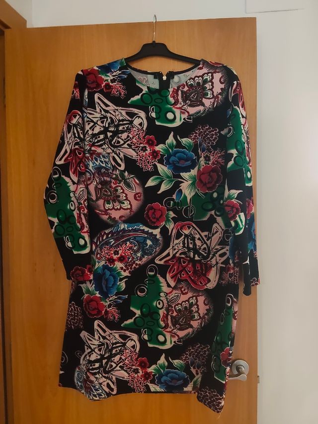 Vestido estampado mujer