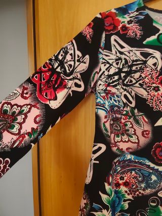 Vestido estampado mujer