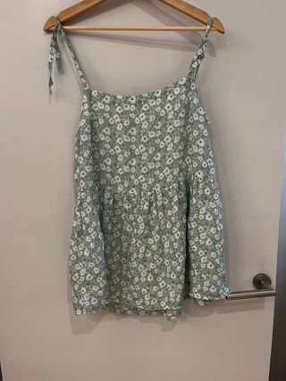 Camiseta tirantes floral verde Talla M