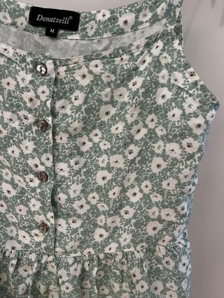 Camiseta tirantes floral verde Talla M