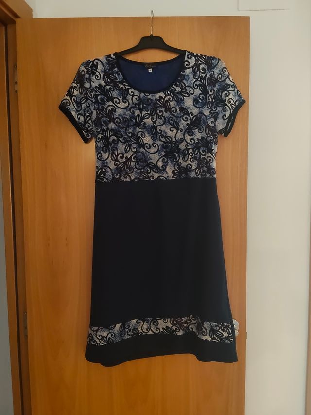 Vestido mujer manga corta estampado