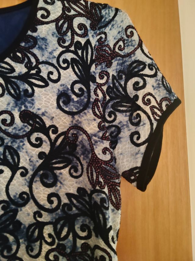 Vestido mujer manga corta estampado