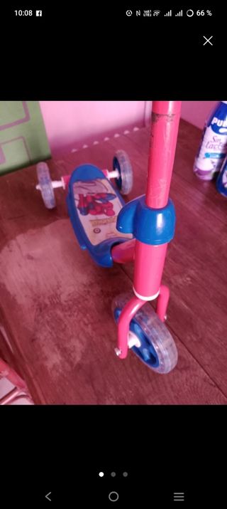 Patinete Spiderman y bicicleta