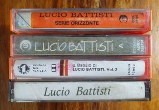 Lotto 4 musicassette MC Lucio Battisti Italian pop