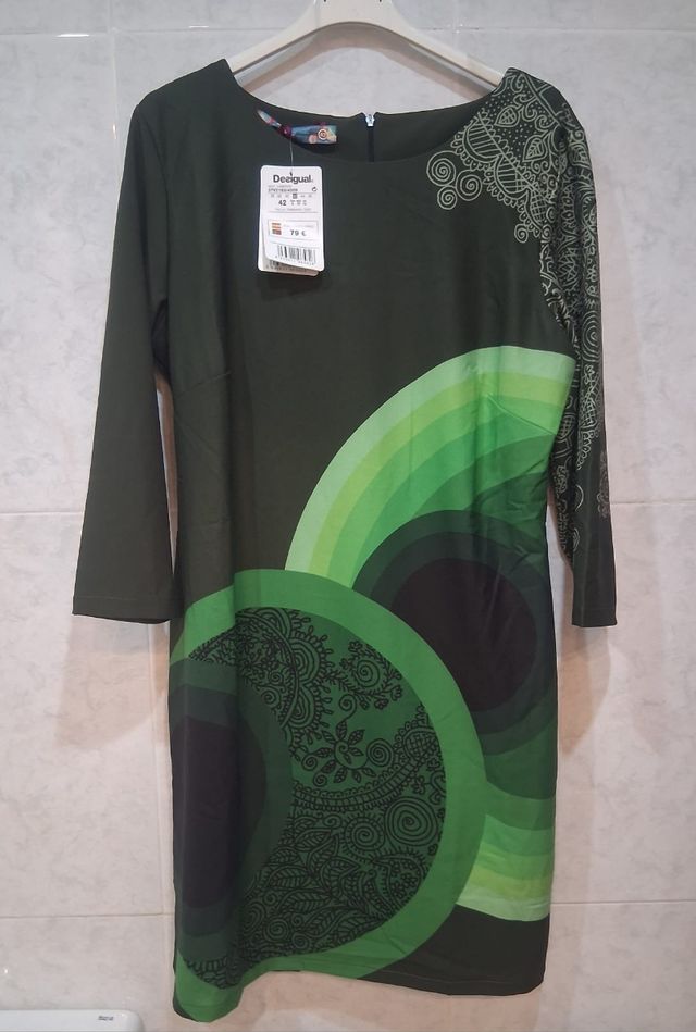 Vestido Desigual Verde Talla XL (42)