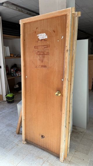 Puertas de madera para obra (3uds)