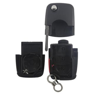 Carcasa LLAVE COCHE PARA AUDI 3 + 1 PANICO 4 BOTON