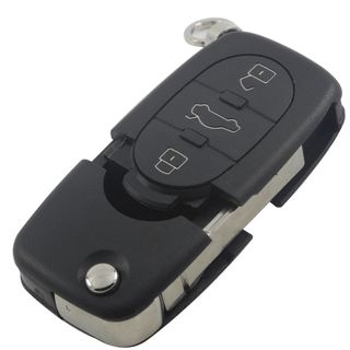 Carcasa LLAVE COCHE PARA AUDI 3 + 1 PANICO 4 BOTON