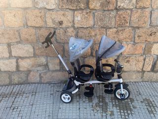 Triciclo Gemelar Evolutivo Gris
