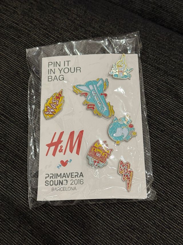 Lote de 7 pines H&M Primavera Sound 2016