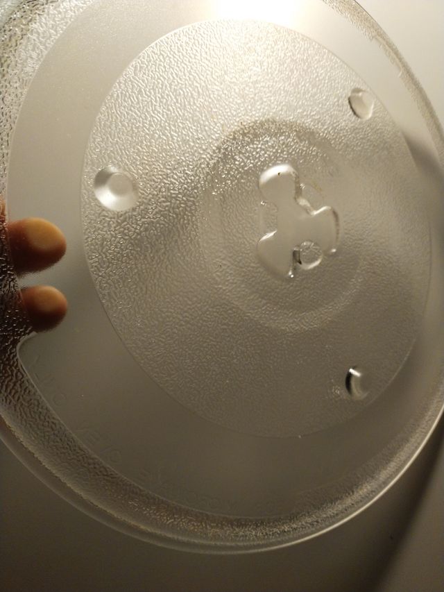 Plato de microondas de vidrio
