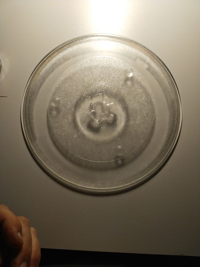 Plato de microondas de vidrio