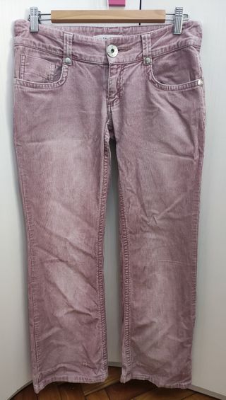 Pantalón pana Zara rosa Talla 36