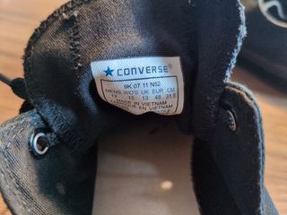 Converse All Star Bajas Negras. Talla 13/48.