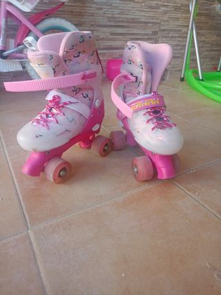 Patines de niña rosas