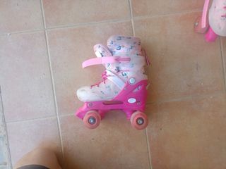 Patines de niña rosas