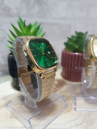 Reloj Dorado y verde de Hombre
