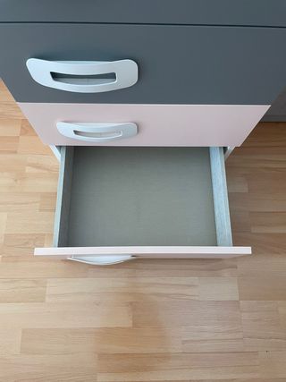 Cama nido 90 cm, escritorio y cómoda juvenil 5 caj