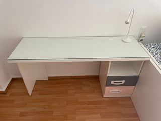Cama nido 90 cm, escritorio y cómoda juvenil 5 caj