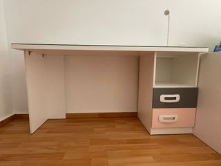 Cama nido 90 cm, escritorio y cómoda juvenil 5 caj