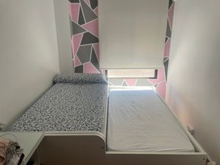 Cama nido 90 cm, escritorio y cómoda juvenil 5 caj