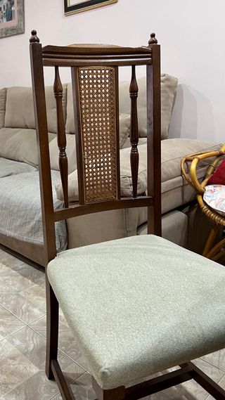 Mesa de comedor de madera roble con 6 sillas