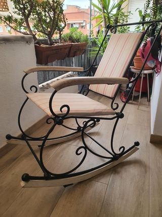 Mecedora Vintage Metal y Madera