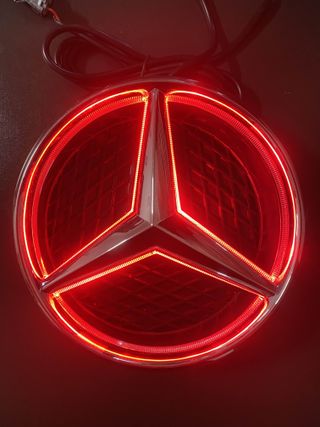 Emblema Mercedes Benz LED Rojo