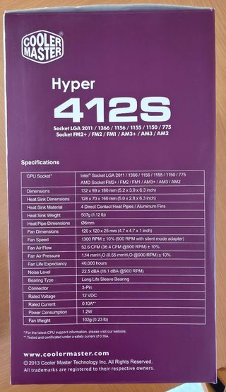 Intel i5-4690K + Cooler Master Hyper 412S