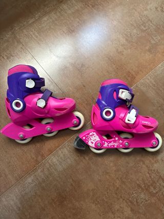 Patines infantiles rosas y morados