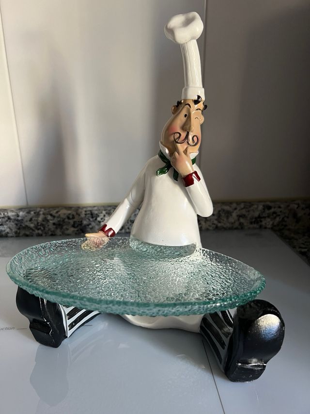 Figura Chef Cocina Botellero y Bandeja