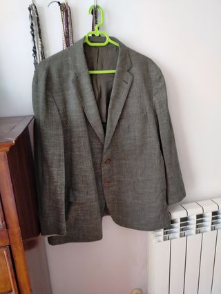 Americana hombre gris/verde oliva