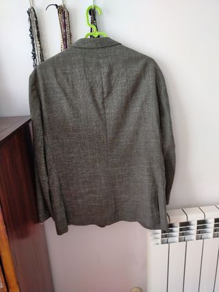 Americana hombre gris/verde oliva