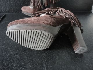 Botines Cuplé Talla 37 con Flecos