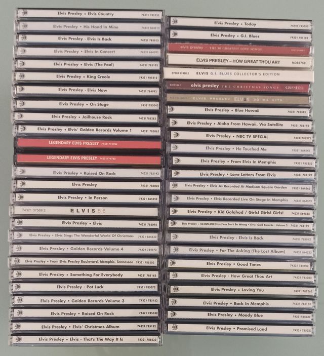 50 CDs Elvis Presley, algunos sin abrir