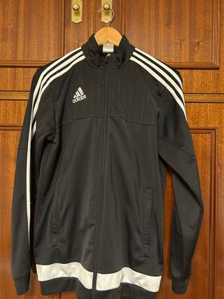 Chaqueta Adidas Negra con Rayas Blancas