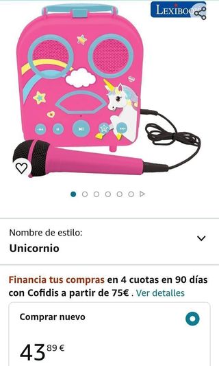 Mini karaoke con bluetooth LEXIBOOK 