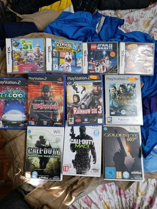 Lote de 10 Videojuegos PS2, Wii, DS