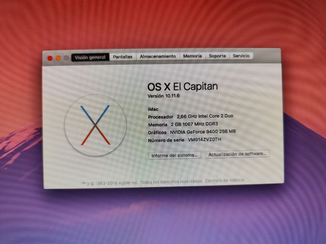 iMac Apple Plata/Blanco