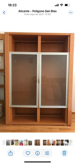 Vitrina madera y cristal