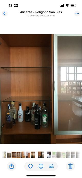 Vitrina madera y cristal