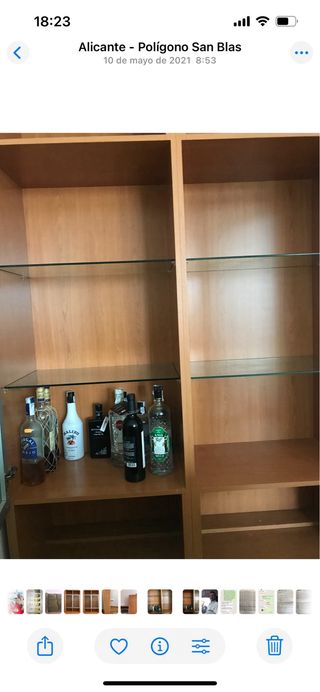 Vitrina madera y cristal