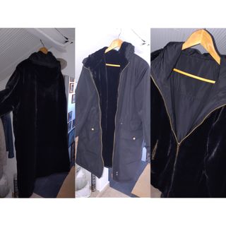 Abrigo gris y blanco Jean