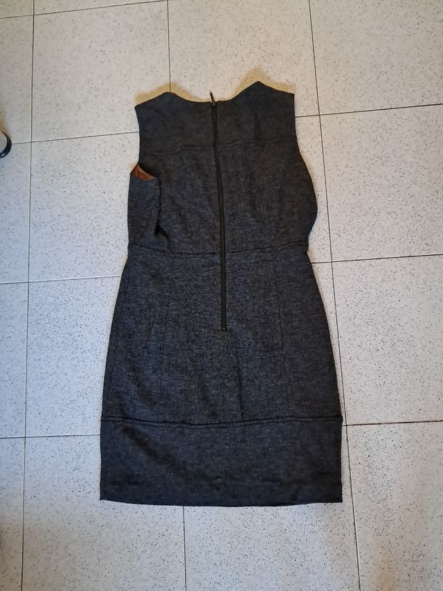 Vestido Zara Gris Talla L