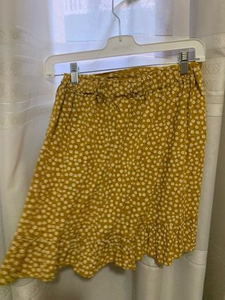 Falda floral amarilla talla única