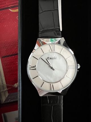 Reloj Elegante Caballero Negro/Plata